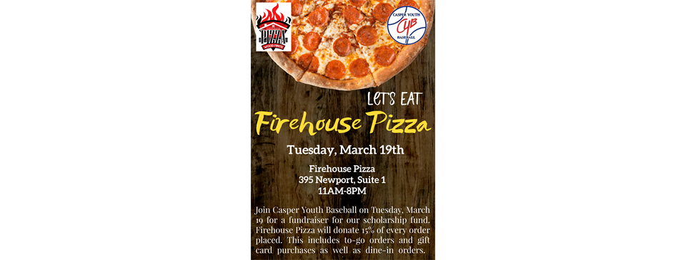 Pizza Fundraiser March 19th